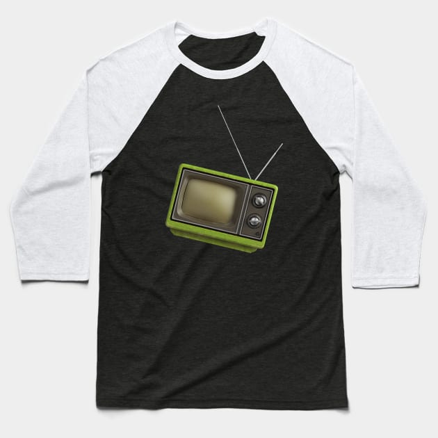 Retro TV Baseball T-Shirt by parazitgoodz